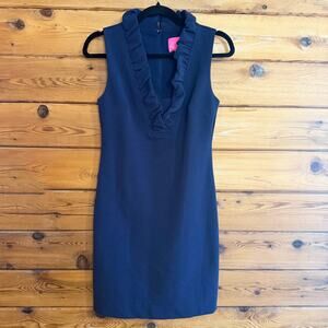 Lilly Pulitzer Tisbury Shift Dress Navy Blue XS